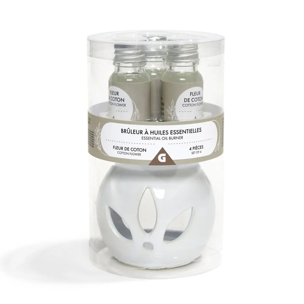 Set de brûleur et 3 huiles essentielles - 4 parfums