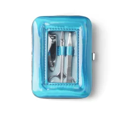 Set manucure 5 pièces avec trousse iridescente - 4 modèles