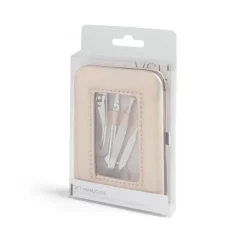 Set manucure 5 pièces avec trousse iridescente - 4 modèles