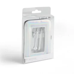 Set manucure 5 pièces avec trousse iridescente - 4 modèles