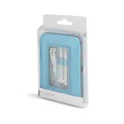 Set manucure 5 pièces avec trousse iridescente - 4 modèles