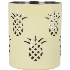 Set passoire, saladier, porte-ustensiles vert design ananas