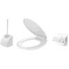 Set plastique pour toilettes abattant dérouleur papier brosse WC