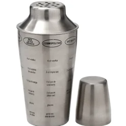 Shaker cocktail recettes acier gris