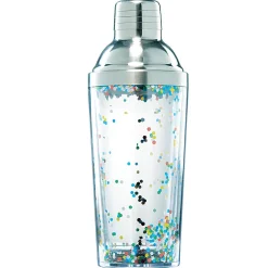 Shaker gris et transparent avec paillettes