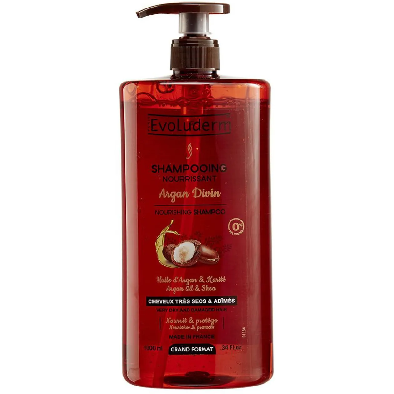 Shampooing nourrissant Evoluderm argan divin 1L