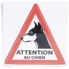 Signalétique adhésive "Attention au chien" - 8x8 cm
