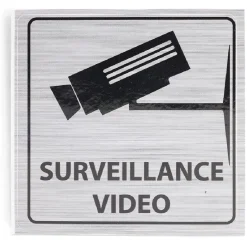 Signalétique adhésive "Surveillance vidéo" - 8x8 cm