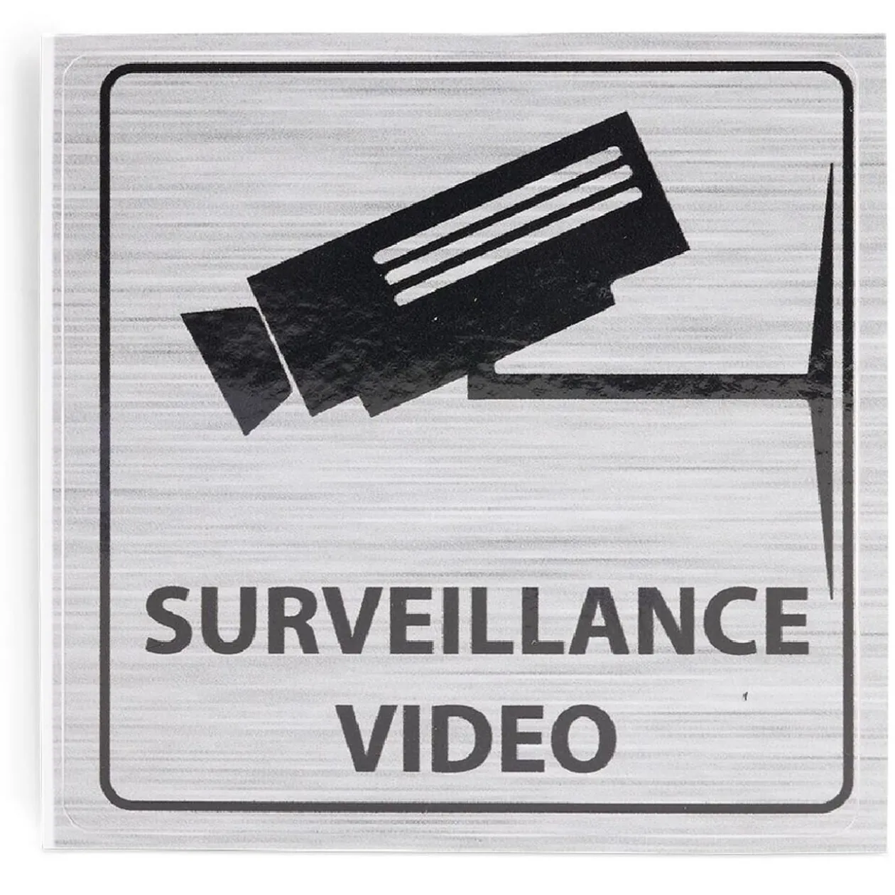 Signalétique adhésive "Surveillance vidéo" - 8x8 cm