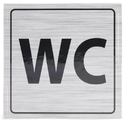 Signalétique adhésive "WC" - 8x8 cm