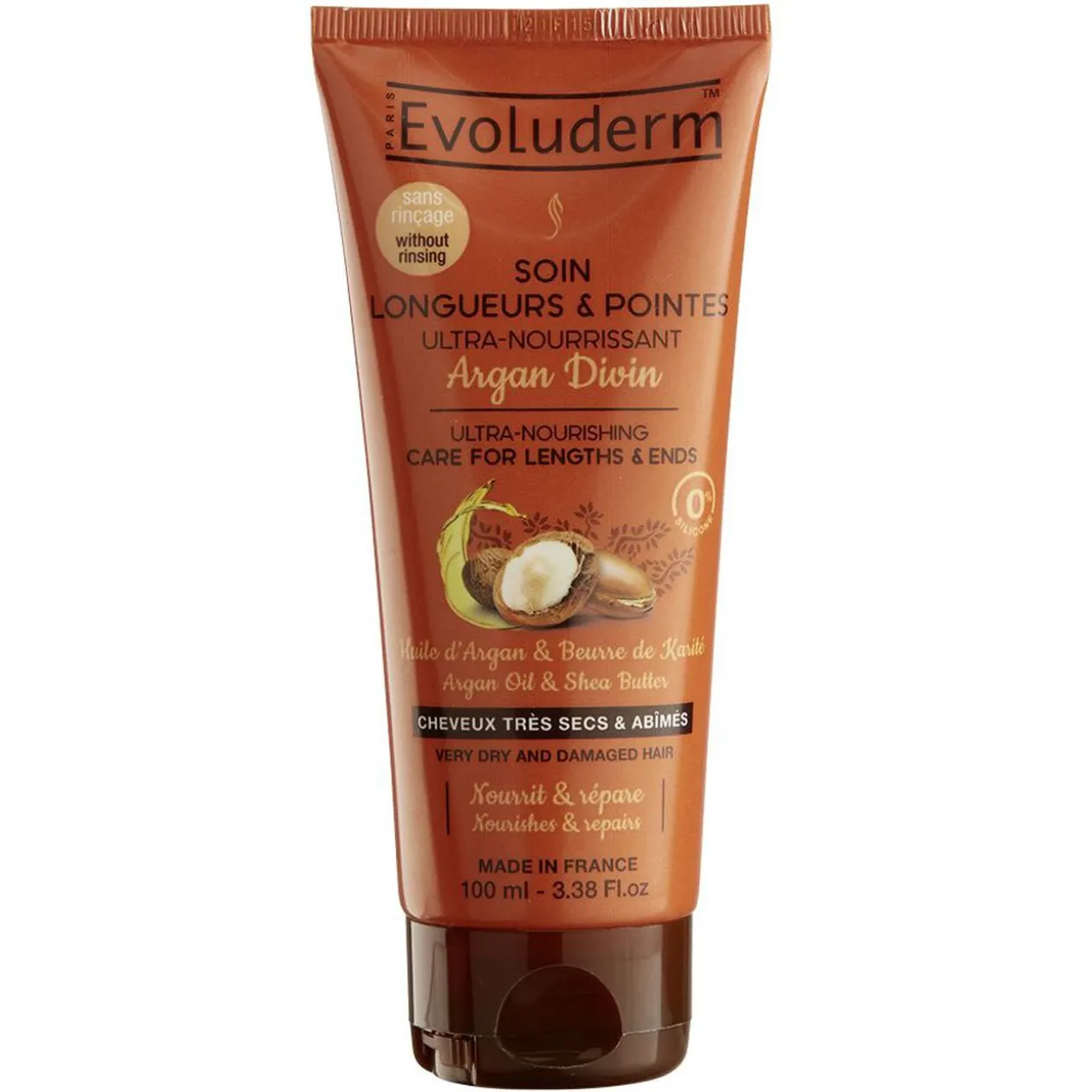 Soin longueurs et pointes Evoluderm argan divin 100 ml