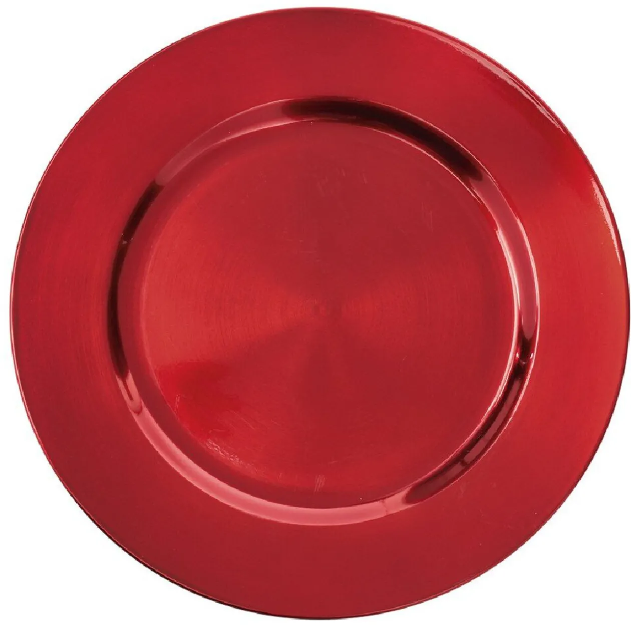 Sous assiette ronde rouge