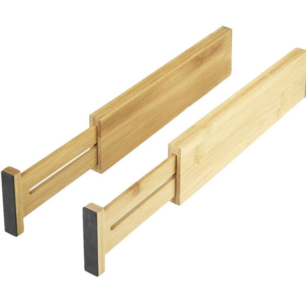 Séparateur extensible de tiroir bambou naturel x2
