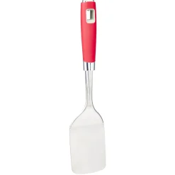 Spatule en inox avec manche en polypropylène rouge