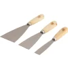 Spatule inox Suki manche bois x3