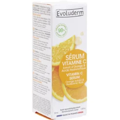 Sérum vitamine C Evoluderm extrait d'orange et acide hyaluronique 30ml