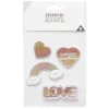 Sticker 3D arc-en-ciel coeur