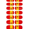 Sticker ongles supporter Espagne x14