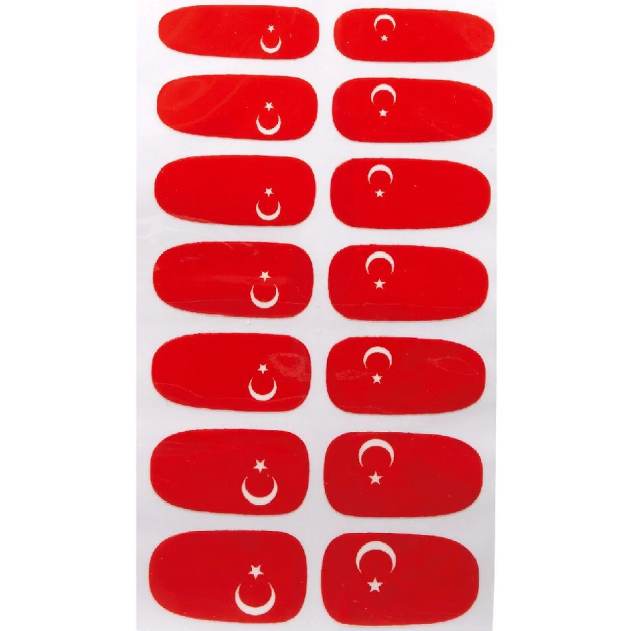 Sticker ongles supporter Turquie x14