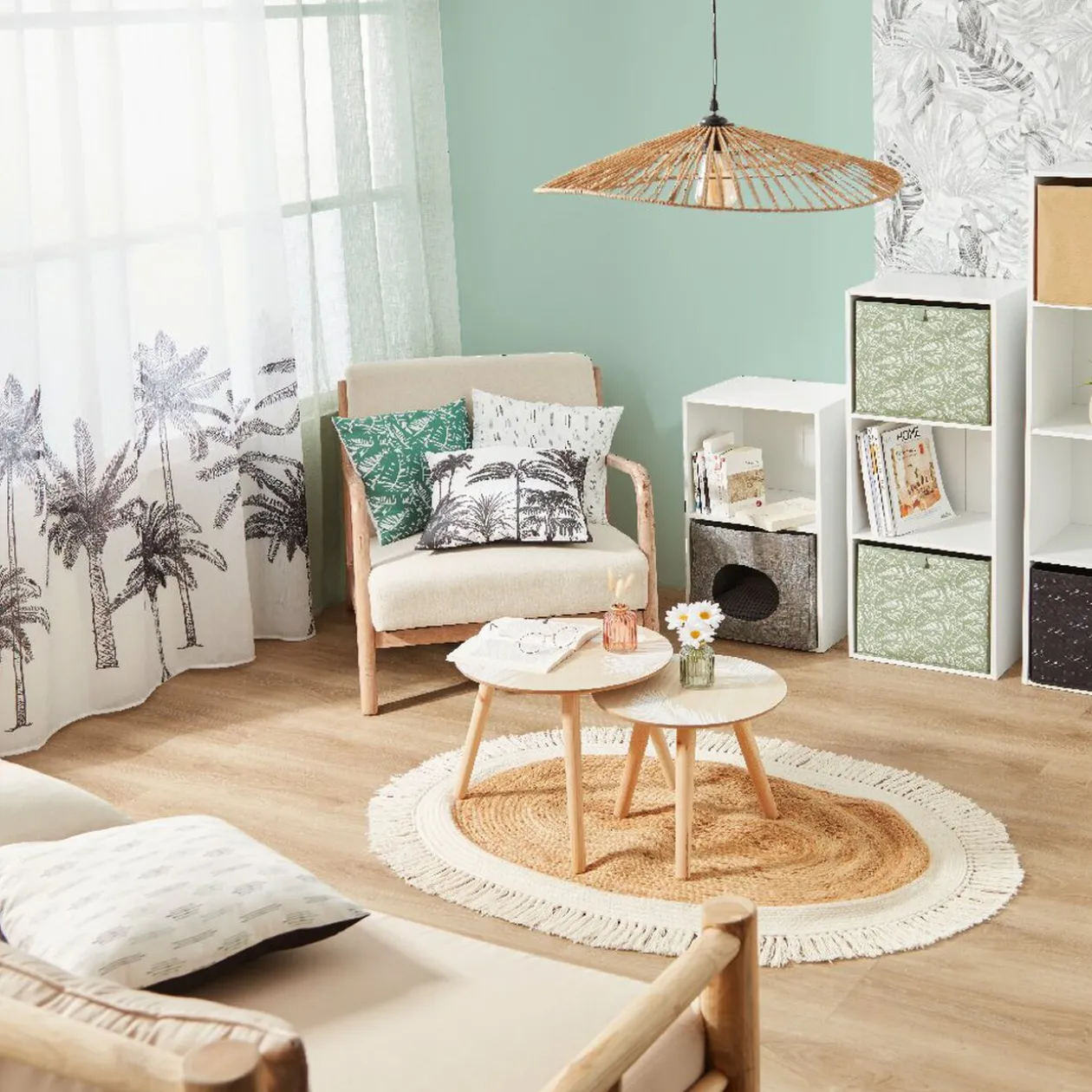 Structure Box Cube 2 cases 35,2x30x69,2cm bois blanc