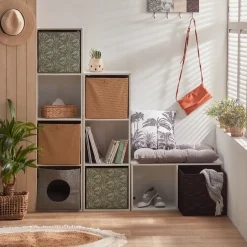 Structure Box Cube 3 cases 35x30x103cm bois blanc