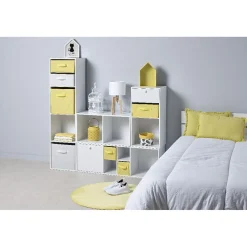 Structure Box Cube 3 cases 35x30x103cm bois blanc