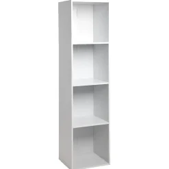 Structure Box Cube 4 cases 35,2x30xH.137,2cm bois blanc