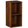 Structure Box Cube 2 cases 35,2x30x69,2cm bois marron
