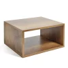Structure Box Cube demi cube 35,2x30x17cm bois marron