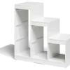 Structure pour bac de rangement 6 cases bois blanc