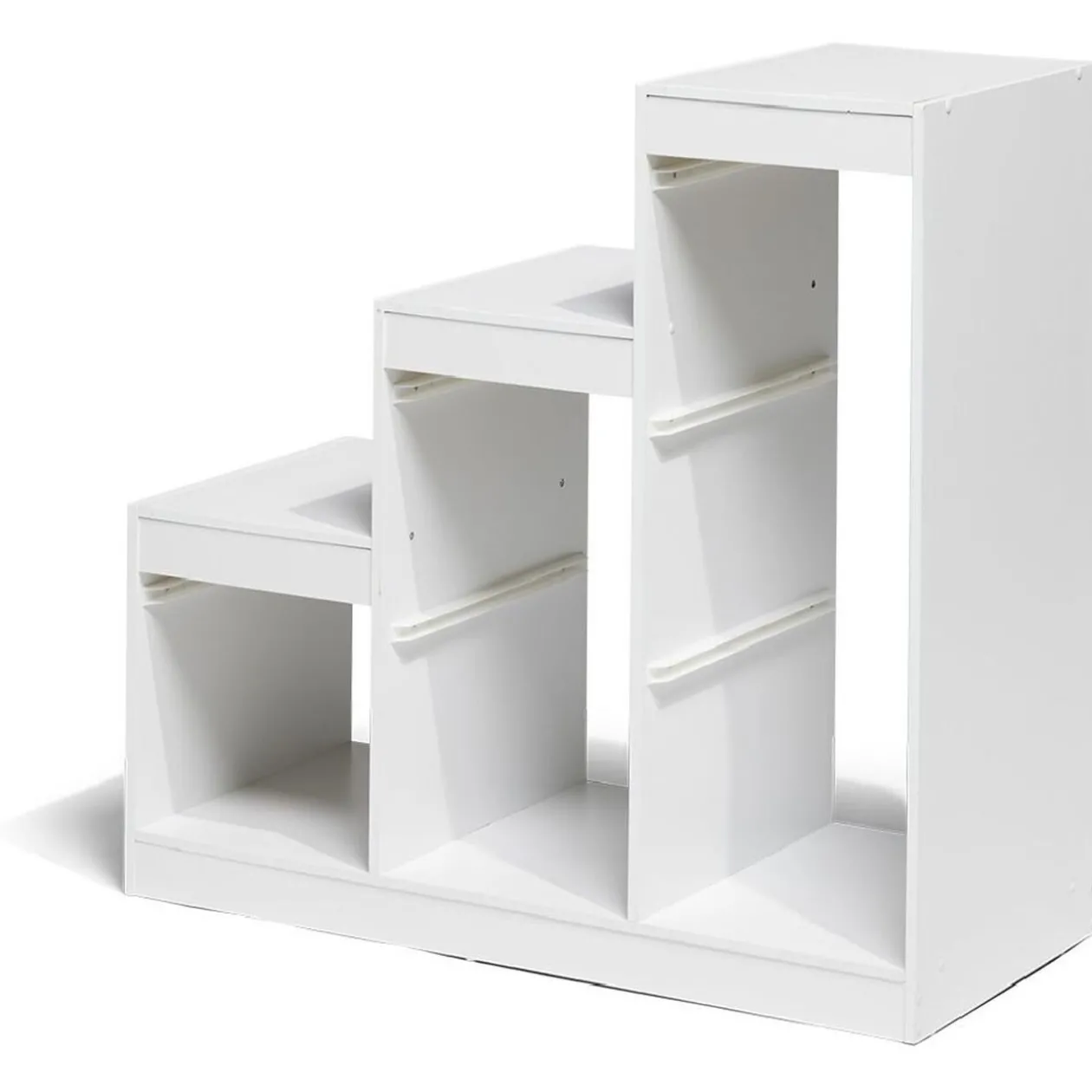 Structure pour bac de rangement 6 cases bois blanc