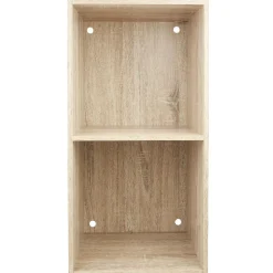 Structure étagère 2 cases bois clair