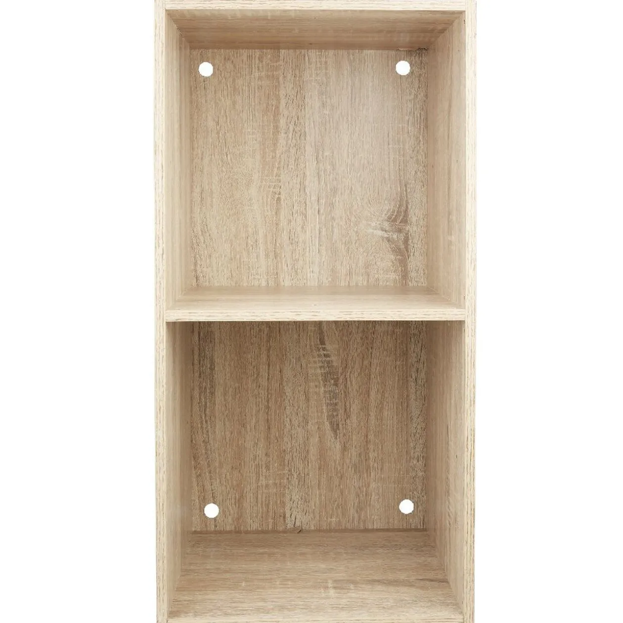 Structure étagère 2 cases bois clair
