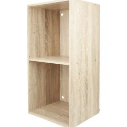 Structure étagère 2 cases bois clair