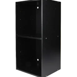 Structure étagère 2 cases bois noir