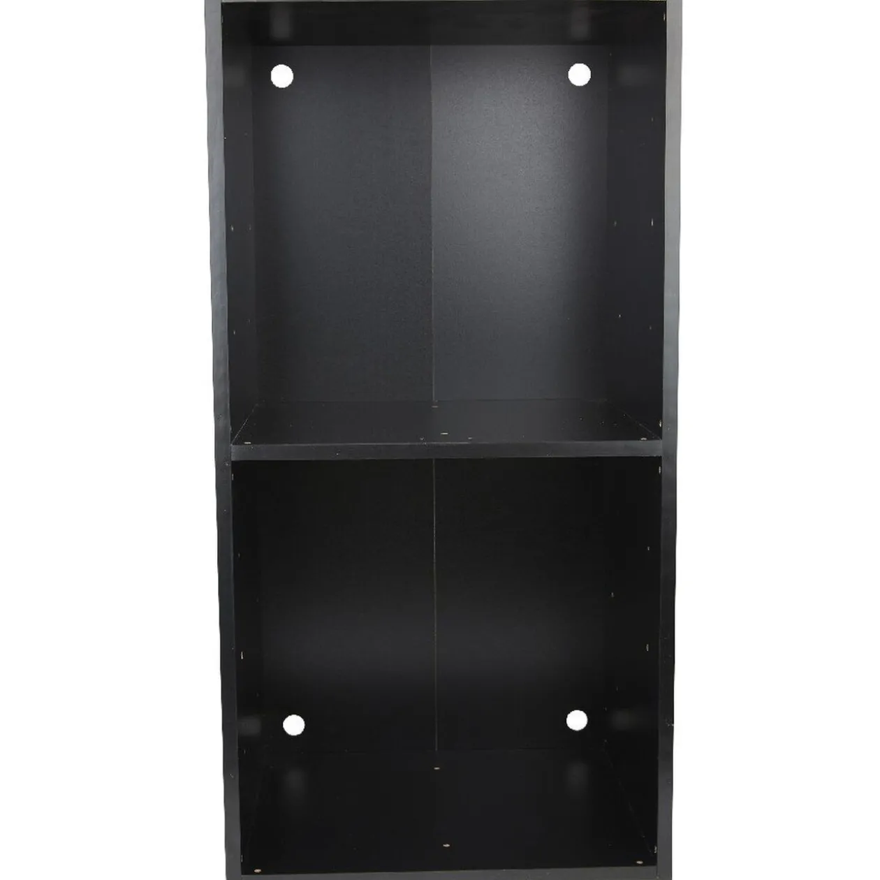 Structure étagère 2 cases bois noir