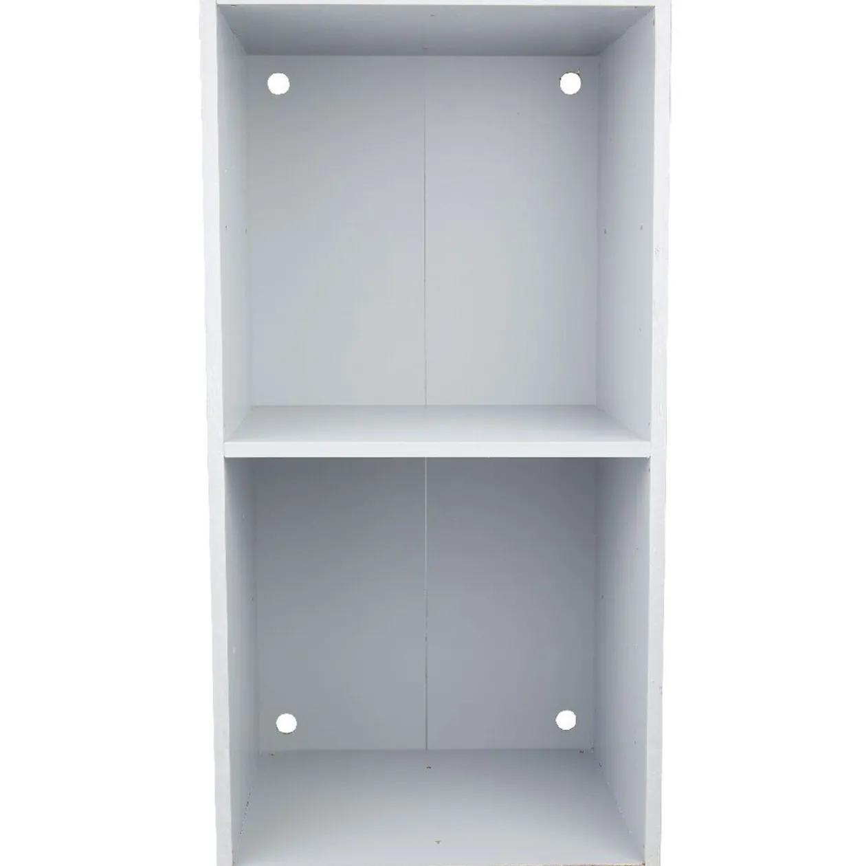 Structure étagère 2 cases bois gris