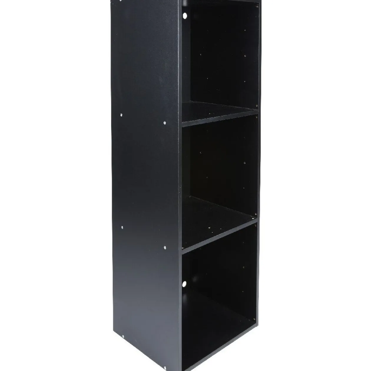 Structure étagère 3 cases bois noir