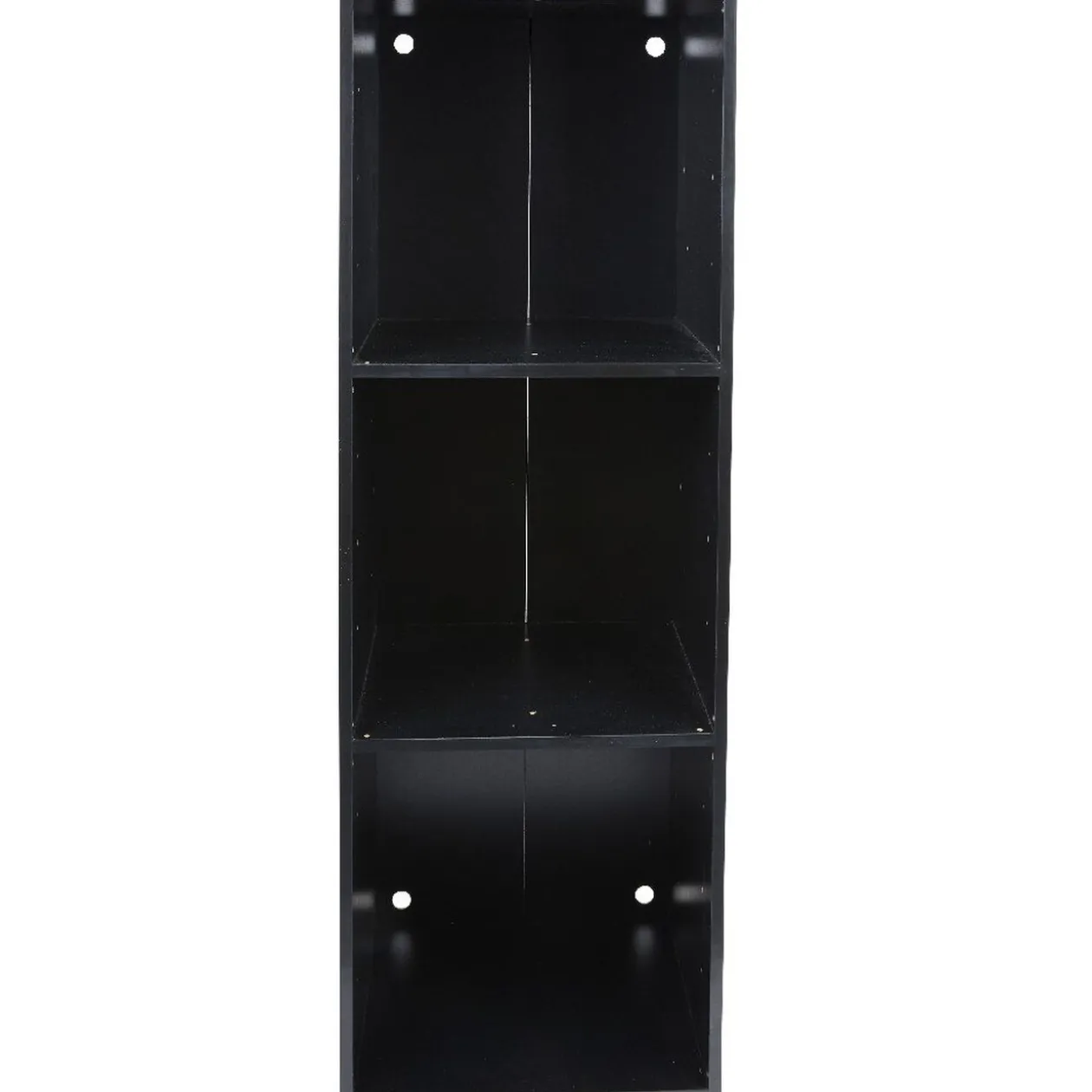 Structure étagère 3 cases bois noir