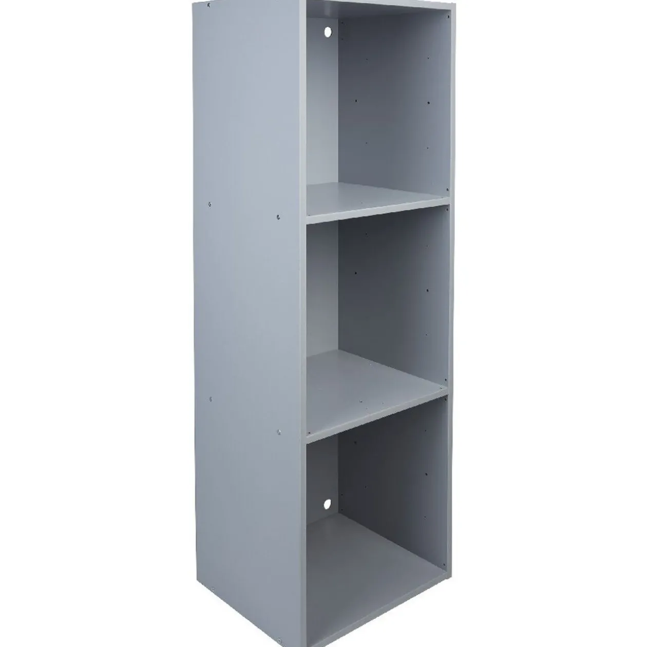 Structure étagère 3 cases bois gris