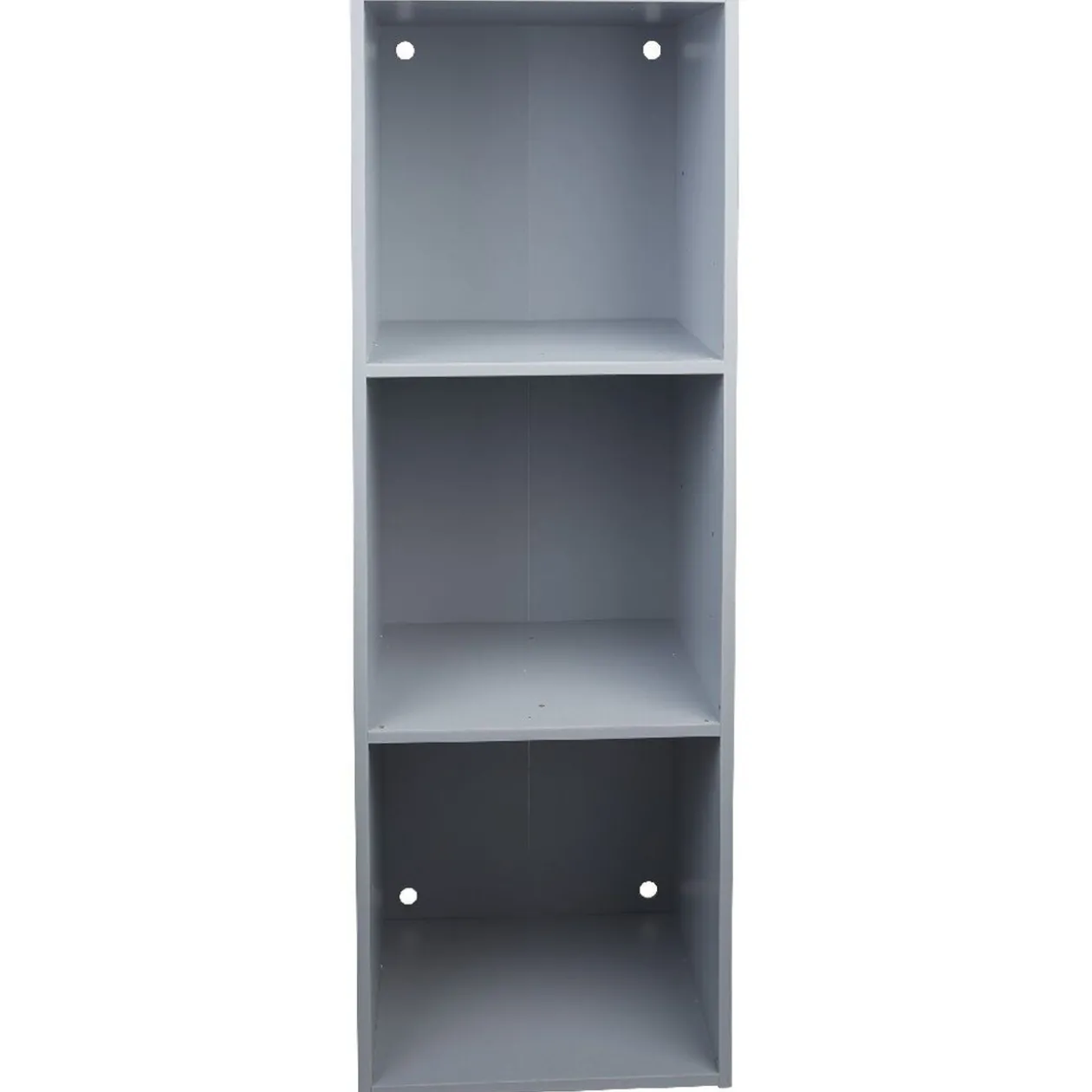 Structure étagère 3 cases bois gris