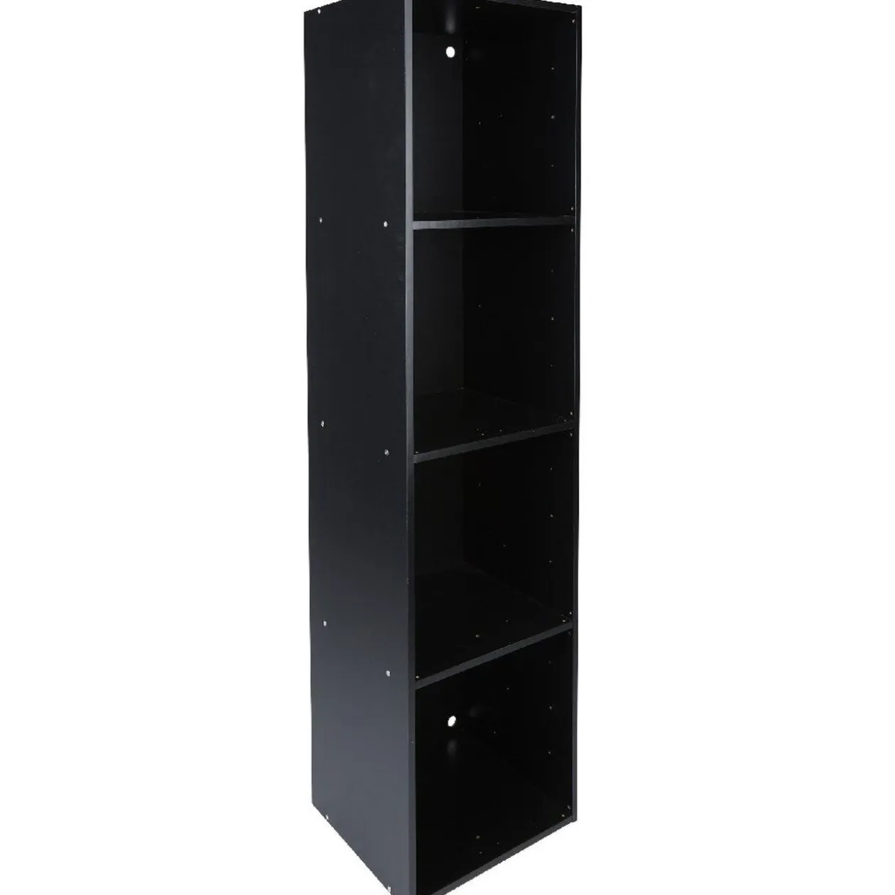 Structure étagère 4 cases bois noir