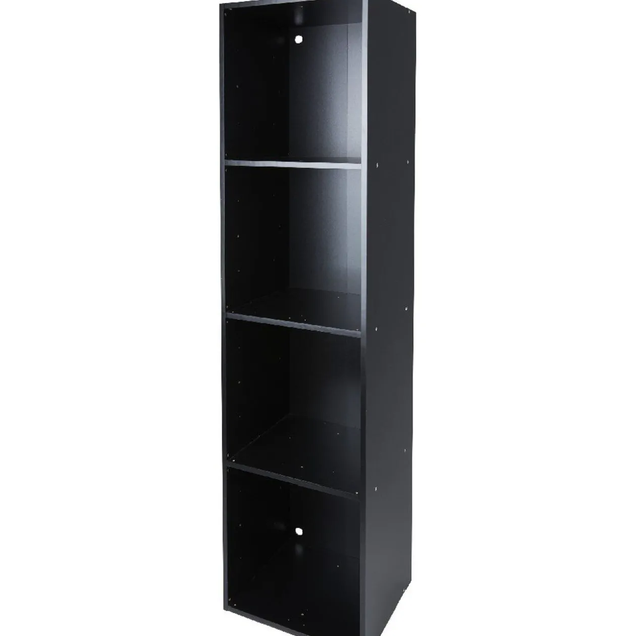 Structure étagère 4 cases bois noir