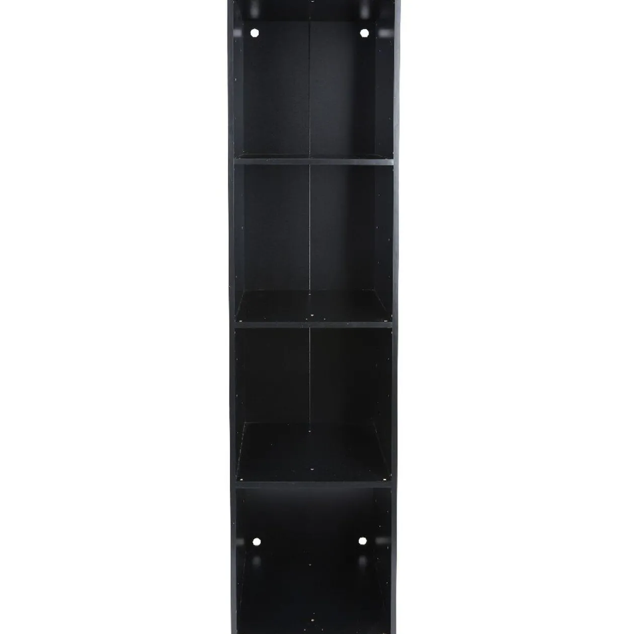 Structure étagère 4 cases bois noir