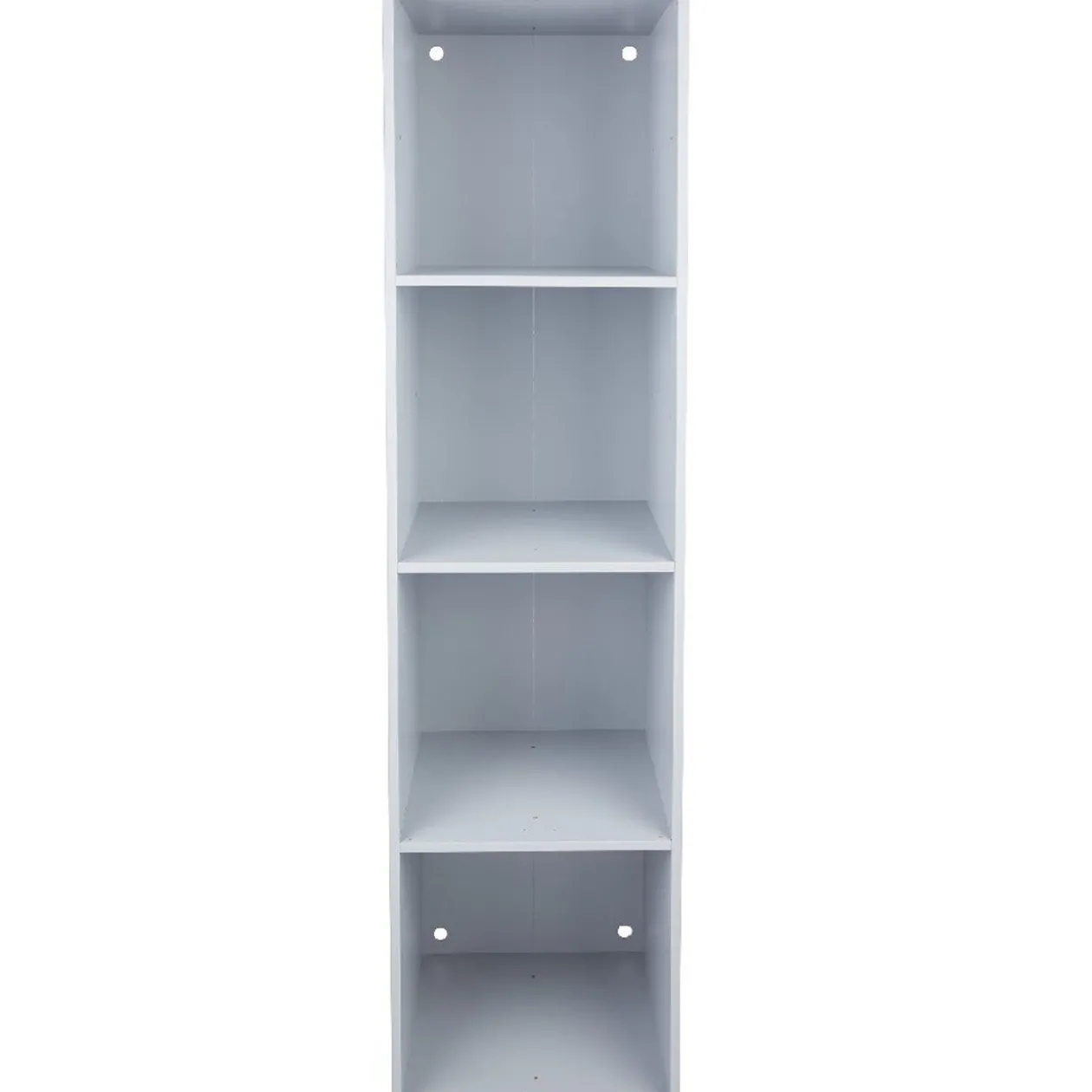 Structure étagère 4 cases bois gris