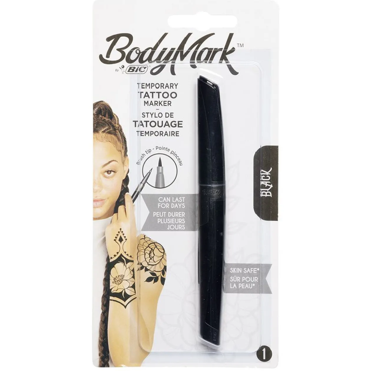Stylo pour tatouage temporaire BIC noir