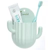 Support brosse à dents adhésif forme cactus