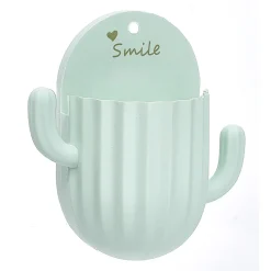 Support brosse à dents adhésif forme cactus