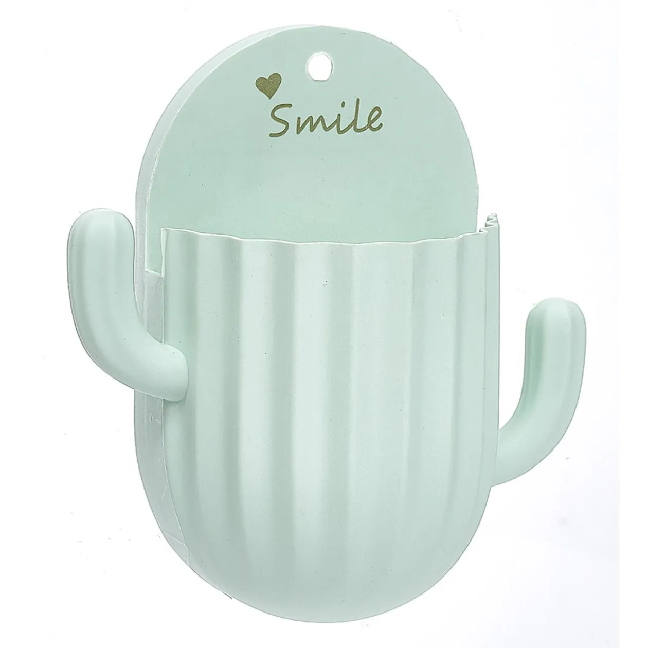 Support brosse à dents adhésif forme cactus