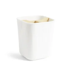 Support brosse à dents bambou et plastique blanc